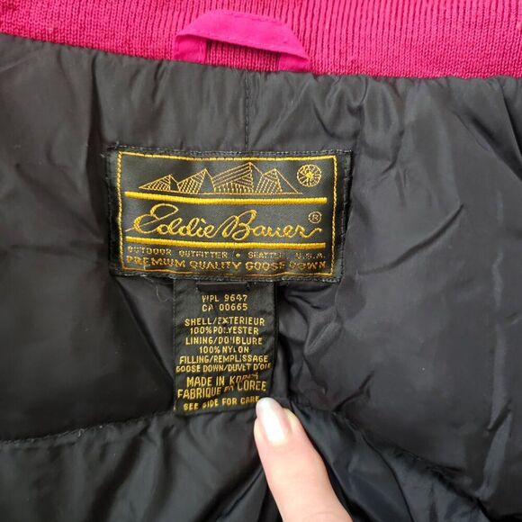 Rare 90s Vintage Eddie Bauer Cropped Goose Down Ski Coat Size Medium - Picture 9 of 11